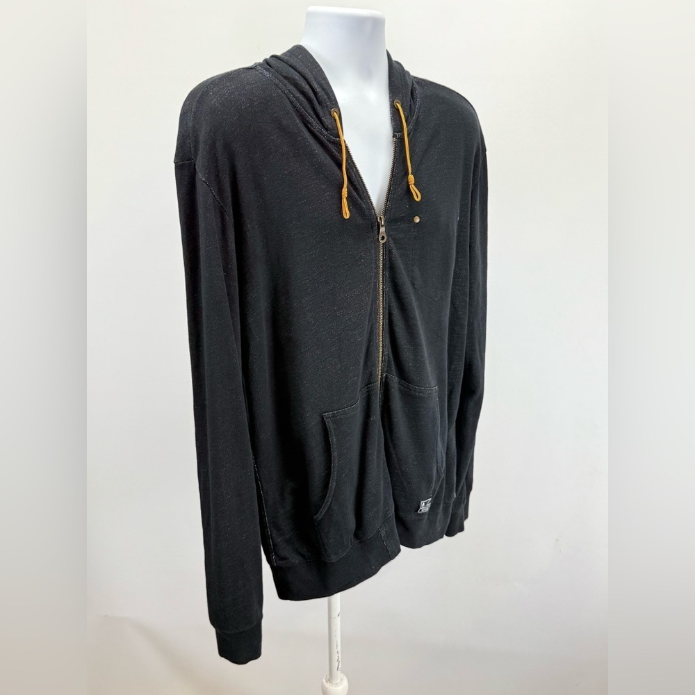 NIXON Men's black heather full zip hoodie size M - Picture 9 of 15